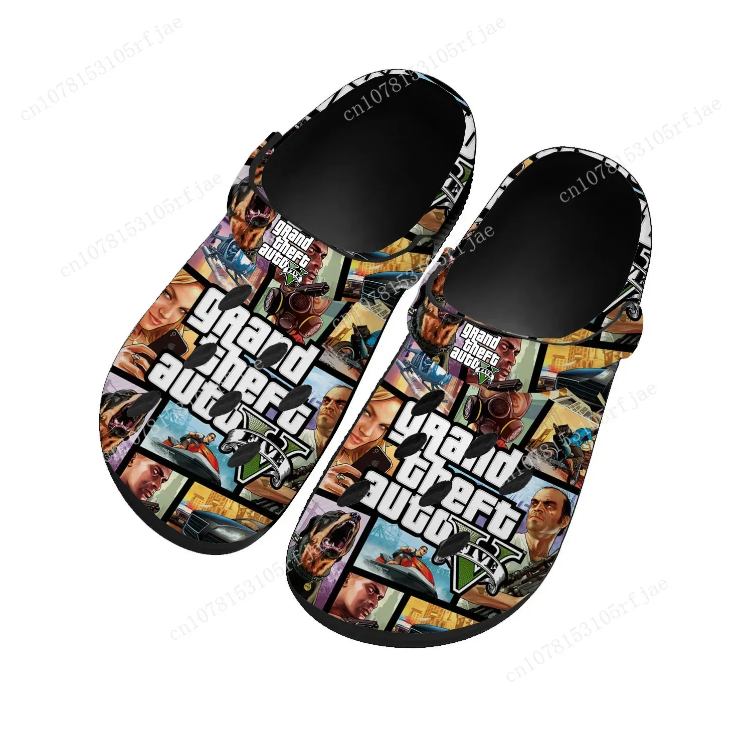 

Grand Theft Auto V 5 Home Clogs Mens Womens Teenager Tailor Made Water Shoes GTA Fivet Game Garden Beach Hole Slippers Sandals