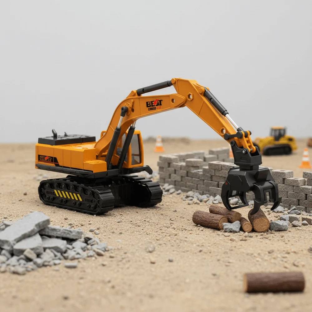 

Engineering Diecast Toys for Boys Alloy+Plastic Tractor Excavator Backhoe Crane Bulldozer Kids Truck Children Vehicle Model Gift
