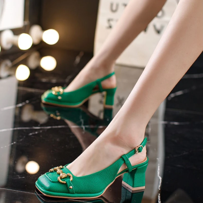 

Тапочки женские с квадратным носком, повседневные модные шлепанцы, уличная модная обувь