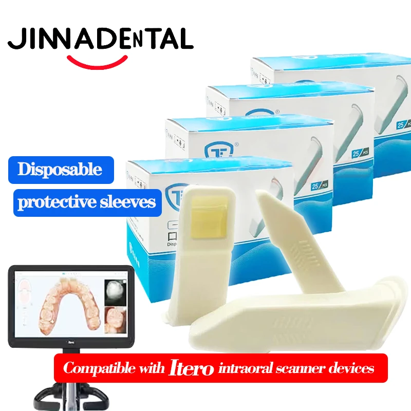 

25 шт./кор., одноразовый защитный чехол для стоматологии, одноразовые рукава для стоматологического внутриротового сканера из ТПУ для стоматологических инструментов iTero
