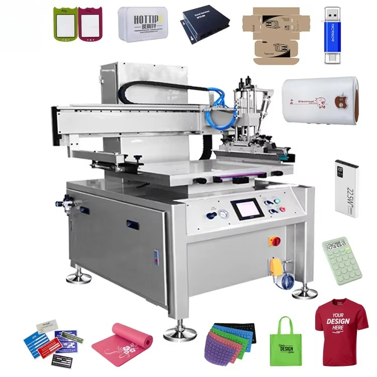 Semi Automatic Silk Screen Printing Machine Electronics HMI Digital Flatbed Print Printer For Skateboard Bags