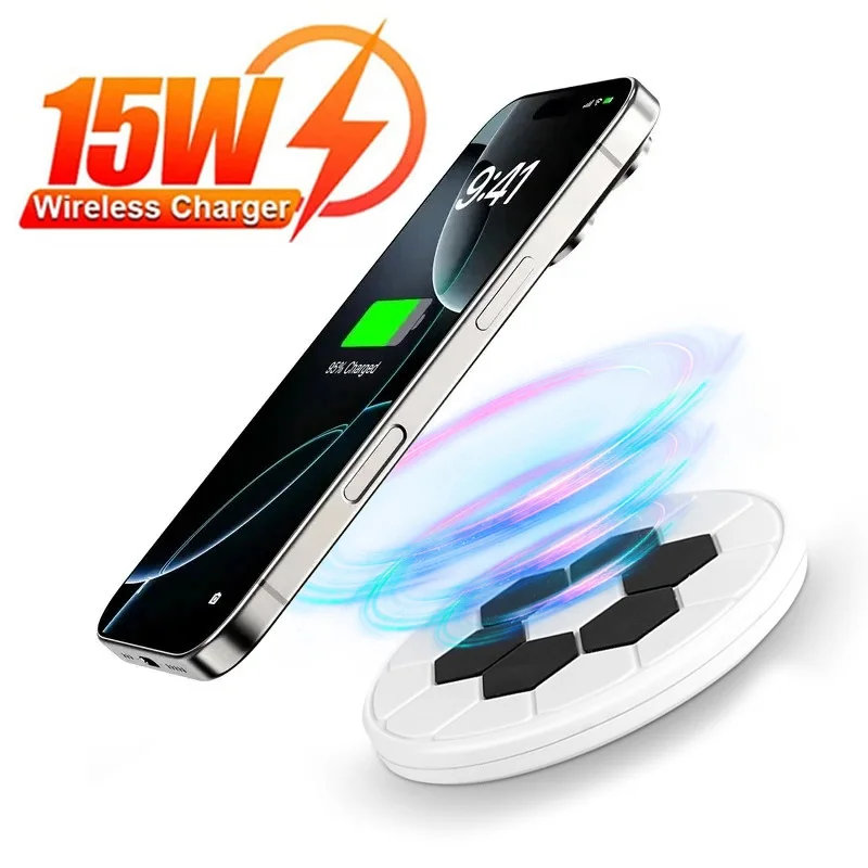 Wireless Charger Dock Station Portable Football Induction Charger Pad Wireless Power Pad For iPhone 14 13 Pro Max Xiaomi Huawei