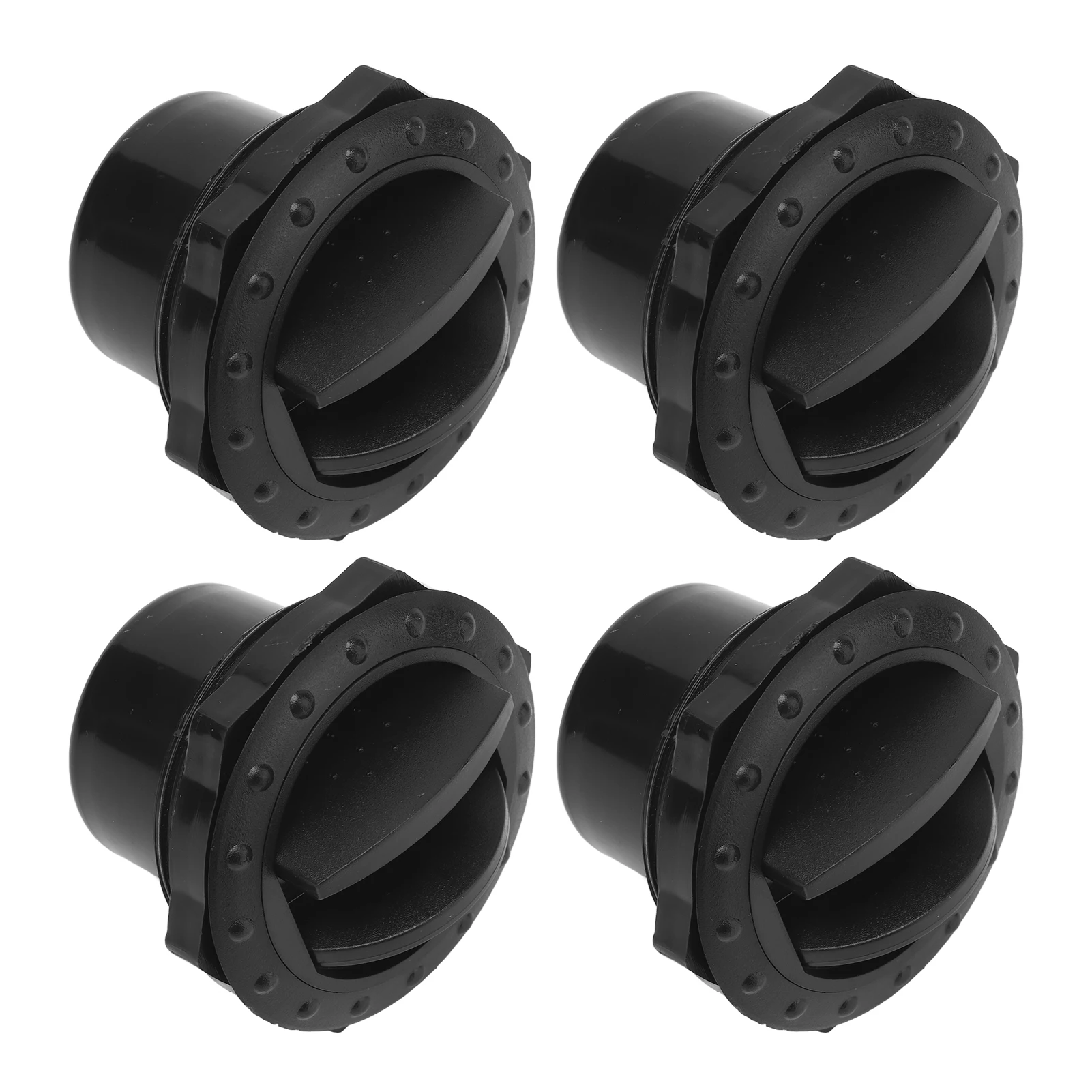 4PCS Dashboard Air Conditioning Outlet Deflector 60mm Hole Universal Knob Style Black for RVs Buses Yachts
