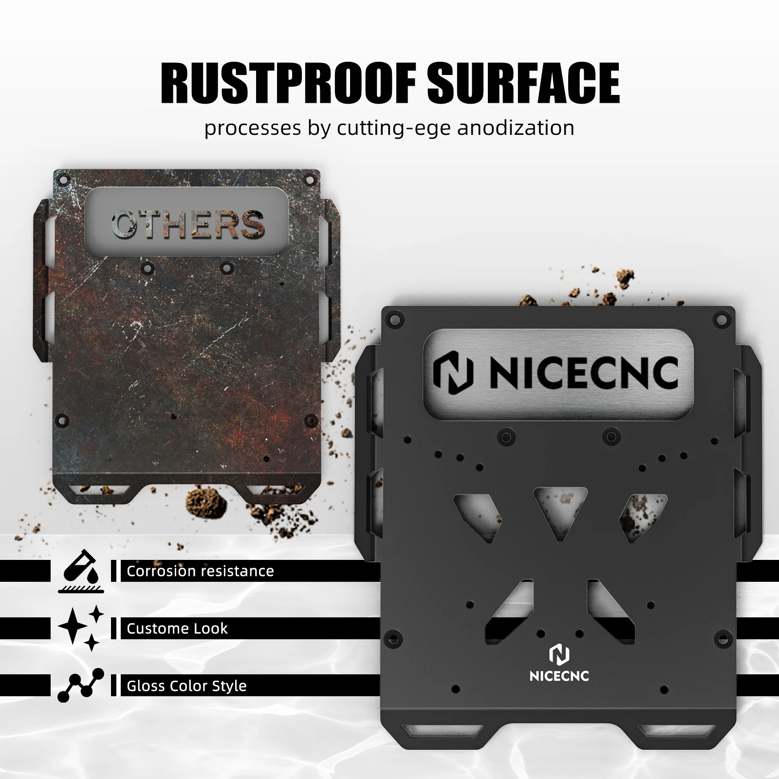 NICECNC For Kawasaki KLR650 KLR 650 2008-2018 Motorcycle Rear Luggage Rack Plate