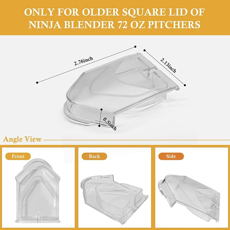 غطاء الخلاط، غطاء صنبور، غطاء الخلاط، قطع غيار بلاستيكية لخلاط نينجا 72 أونصة، شفاف
