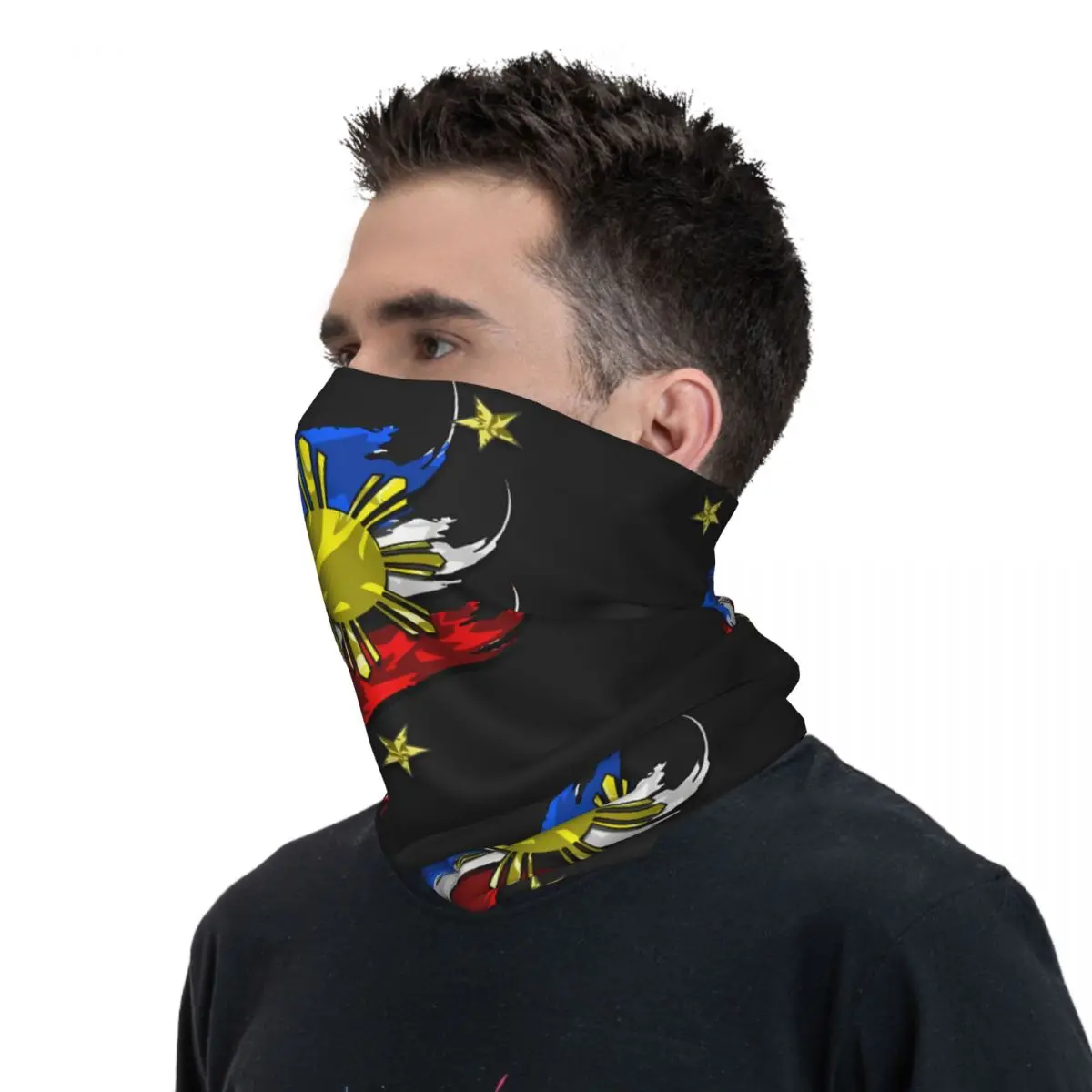 Filippijn Vlag Dunne Bandana Nek Gaiter Filippine Vlag Wikkel Sjaal Hoofdband Hals Hoes