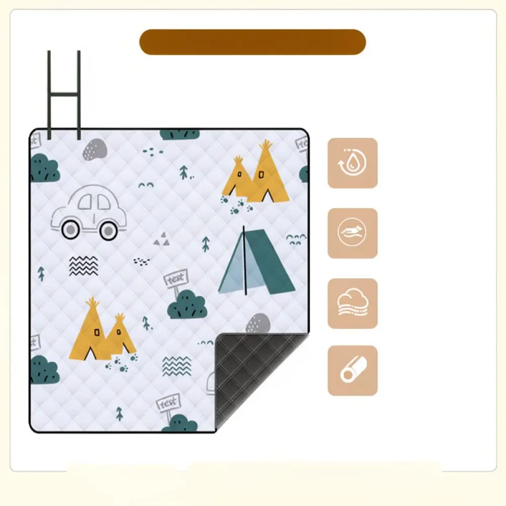 Waterproof Picnic Blanket Moisture Proof Mat Portable Foldable Rug For Outdoor Camping Beach Travel Hiking Garden Picnic Gear