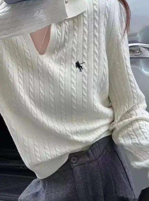 Herfst/Winter Nieuwe Damesmode Casual Stijl Effen Kleur Trui Met Lange Mouwen Dameskleding