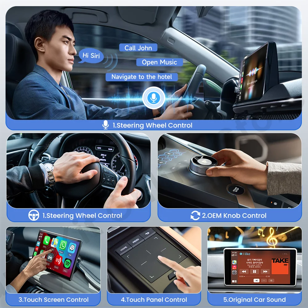 Carlinkit Mini SE Wireless Carplay Adapter, Conexão sem emenda para Wired, BLE WiFi Connect, Car Infortainment Upgrade