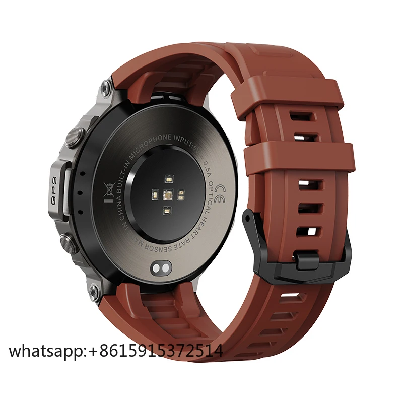 TLCRETE جديد وصول DM58 GPS ساعة ذكية مقاوم للماء في الهواء الطلق 500mAh بطارية AMOLED عرض سيليكون مكالمة هاتفية Smartwatch #4