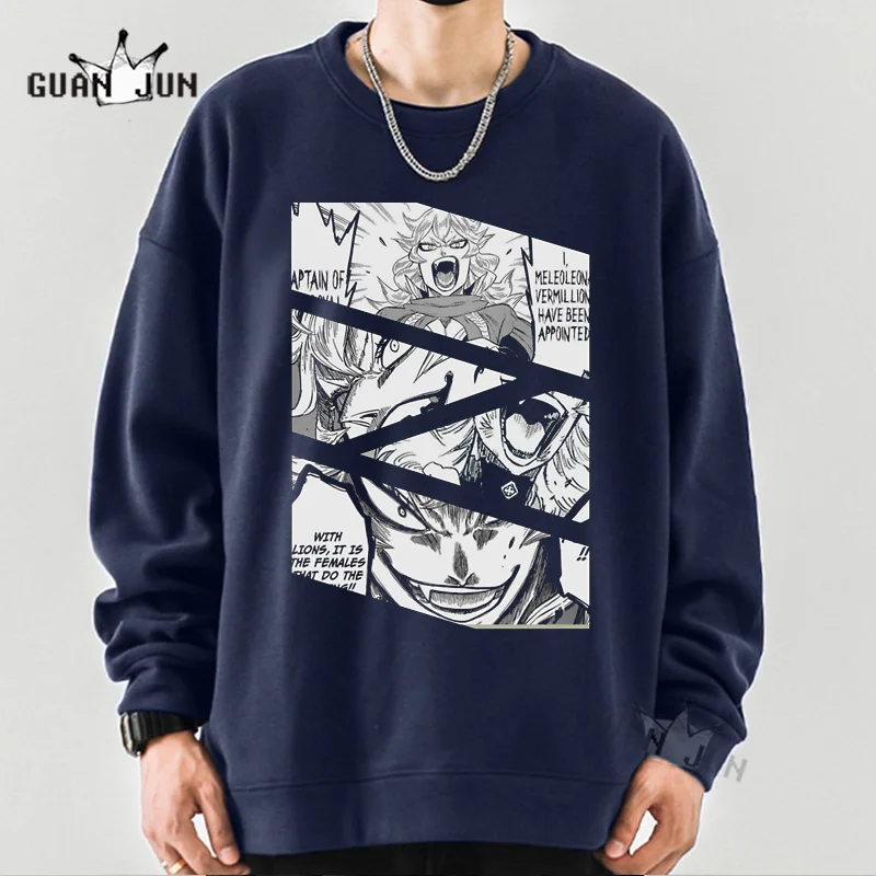 Mereoleona Vermillion Burakku Kuroba Graphic Sweatshirts Anime Black Clover Hoodies Men/Women Harajuku Fashion Streetwear Tops