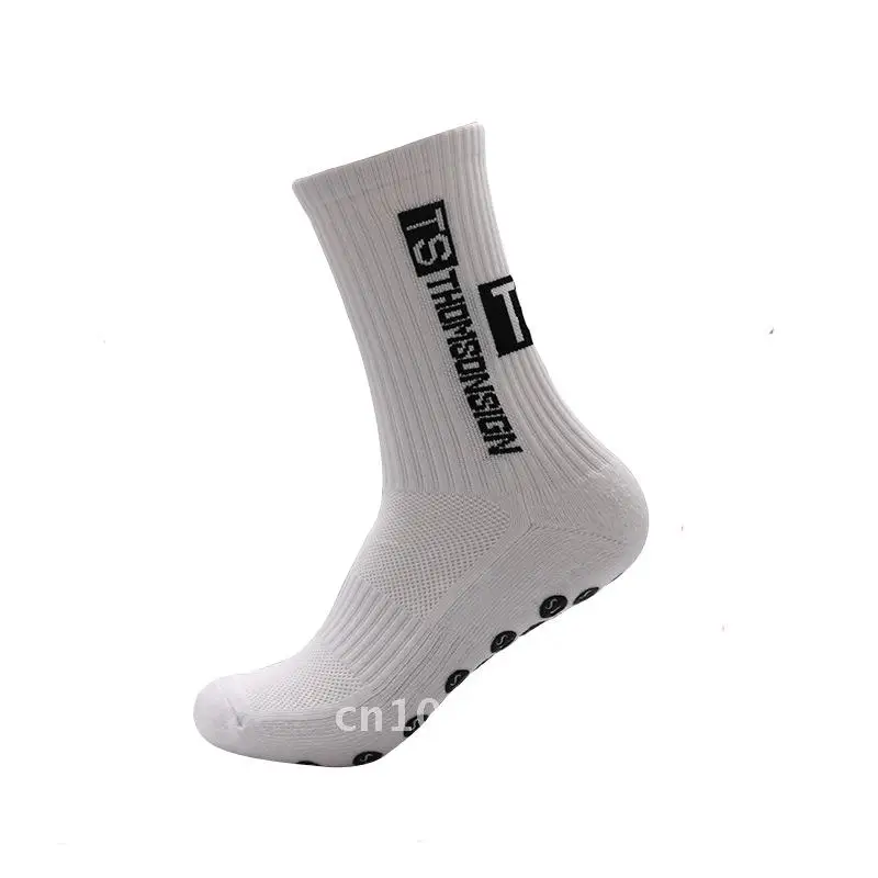 Adult mid tube soccer socks, men's adhesive anti slip thick towel bottom, training and competition sports socks