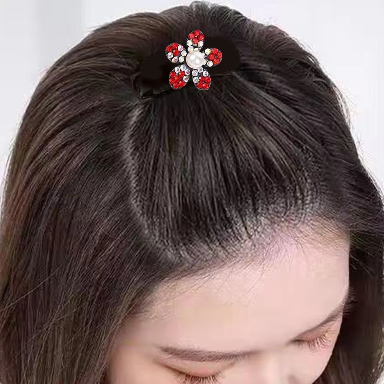 Invisible Fluffy Hair Pad Rhinestone Sponge Head Cushion Front Hair Line Volume Base Puff Cushion Hair Bun Pro Styling Hairpins