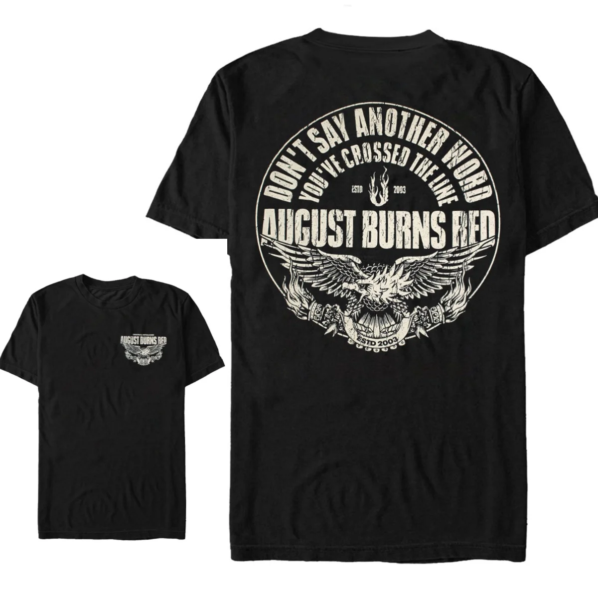Y2k August Burns Red Graphic Cotton Band T-shirt Unisex Summer Short Sleeve Fashion Brand Tee Luxury Casual Vintage Tees