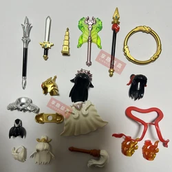 Accesorios de personajes de película, arma, espada, arco y flecha, piezas militares medievales, soldados, lanza, figuras de bloques de construcción, regalos MOC