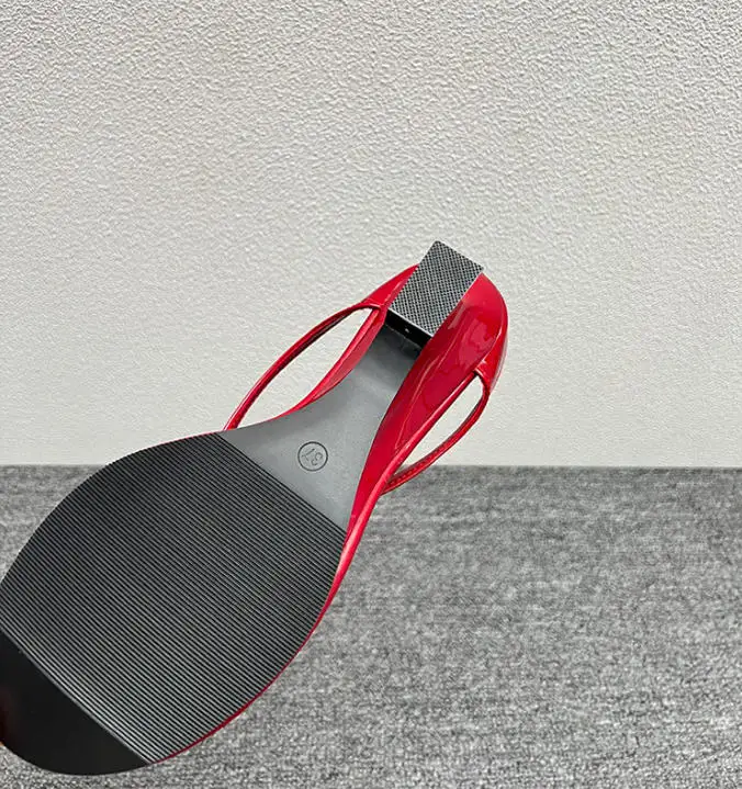 Luxury Designer Wedge Women's Flip Flops Slippers 6cm High Heel Clip Toe Sandals Fashion Buckle Red Chunky Slides шлепки женские