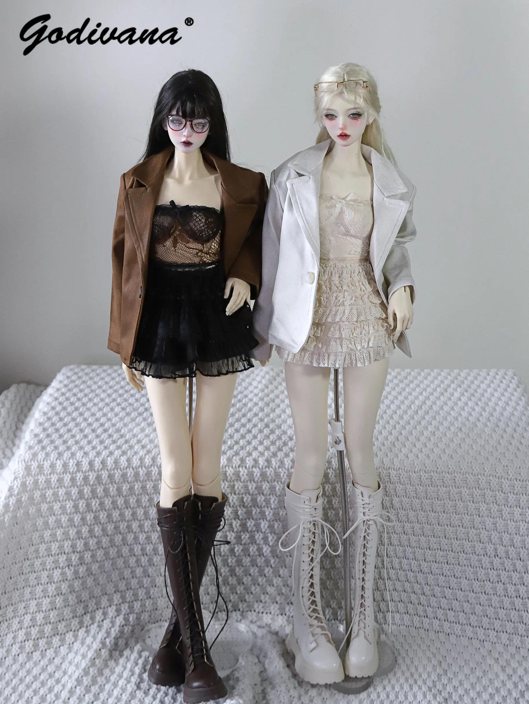 Lapel Suit Blazer Jacket for 1/3 1/4 BJD Doll Single‑Button Loose Outerwear Coat Relax Casual Oversized Fit 1/3 Doll Clothes