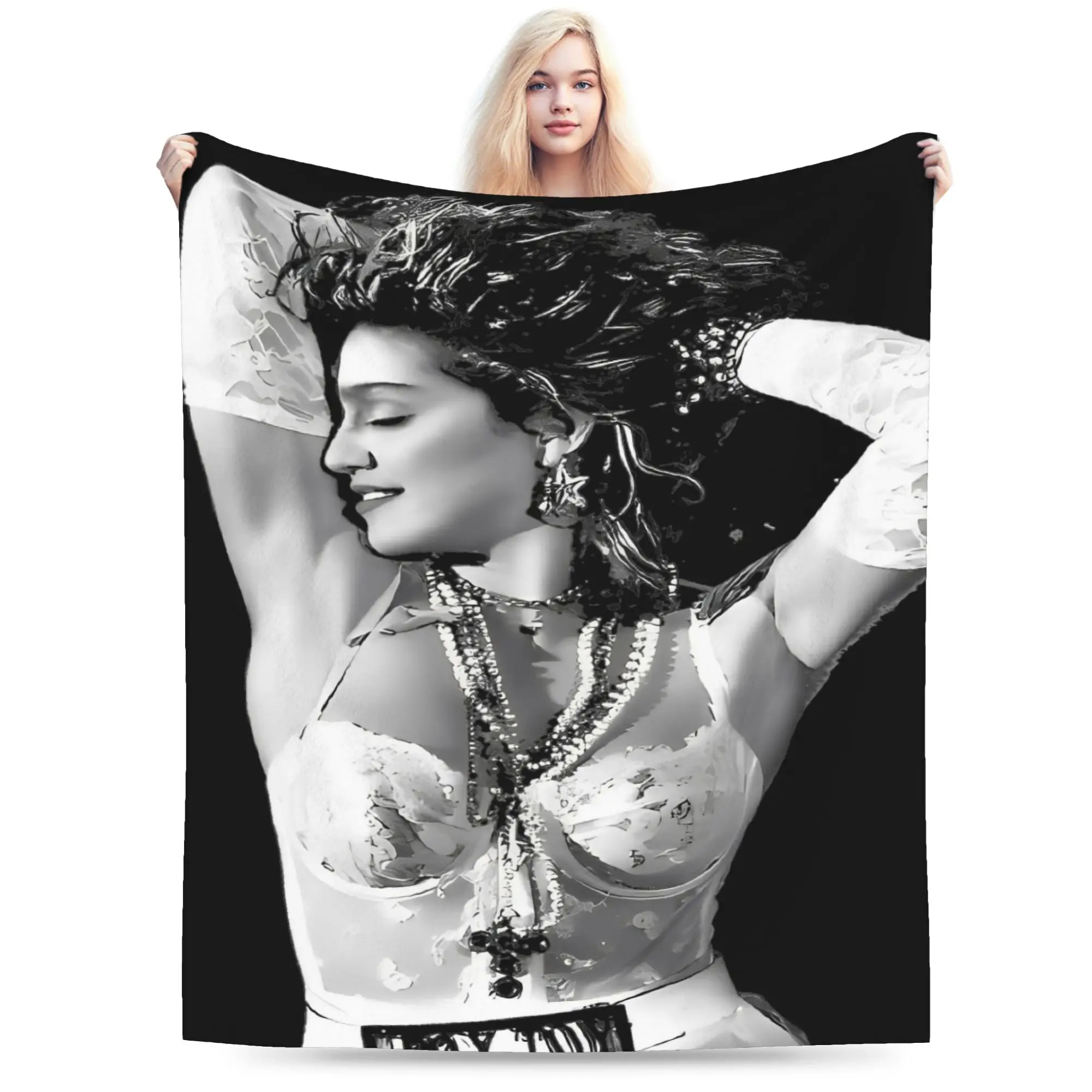 Funny madonna Music Singer  Blanket Soft Fleece  Relax Throw Blanket Machine Washable