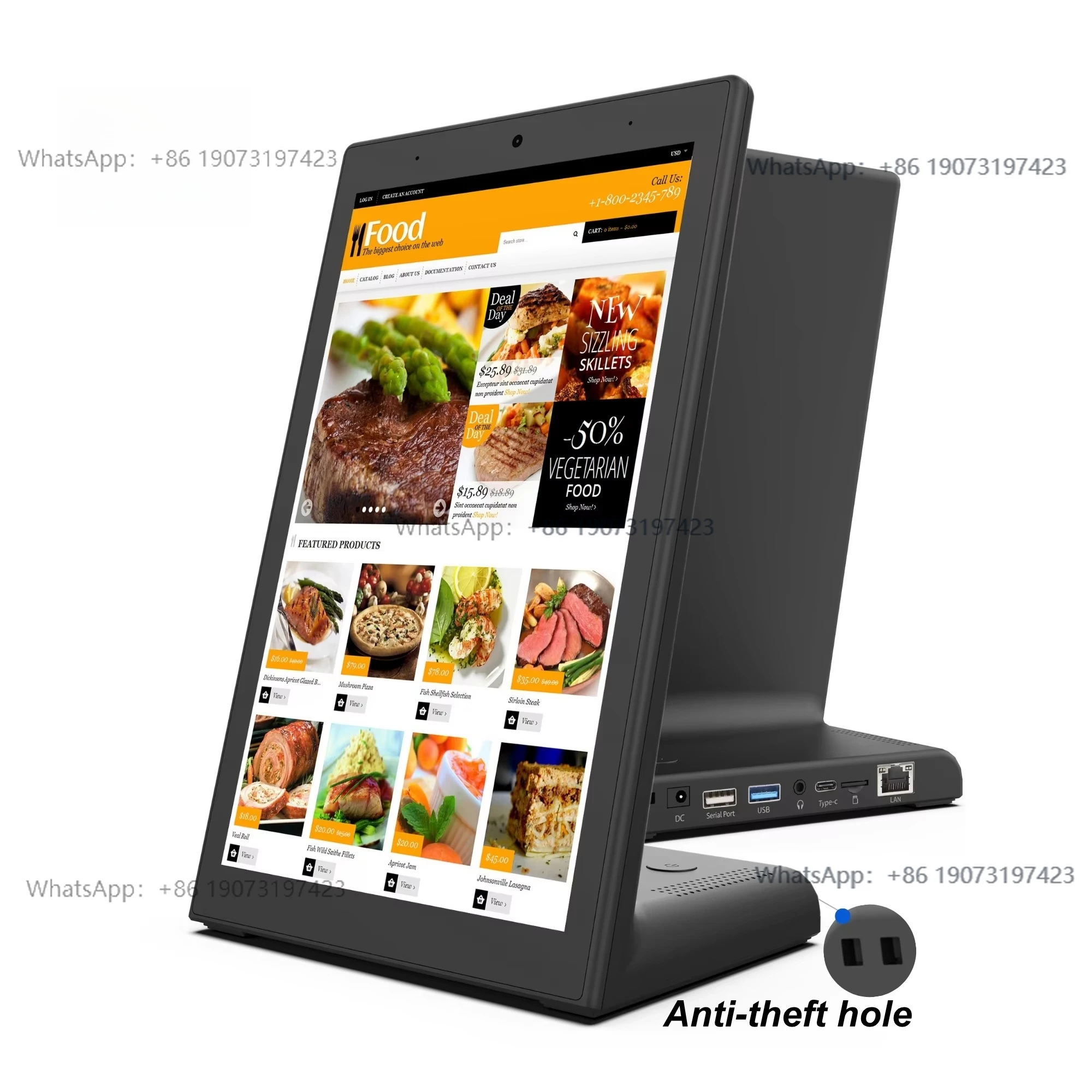 WL1038T  10.1-inch Desktop L-Touch Screen Customer Feedback Restaurant Order Tablet RK3568 Android 11 Tablet