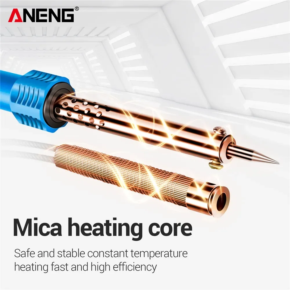 ANENG SL402 Electric Soldering Irons 30/40/60W Temperature Adjustable 220/110V Welding Repair Mica Heating Core Solder Tip Tools