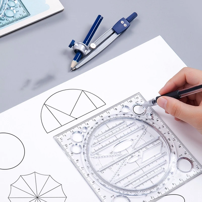 Règle de Dessin Multifonctionnelle, Polyvalente, Courbe Ronde, Horizontale, Parallèle, Verticale