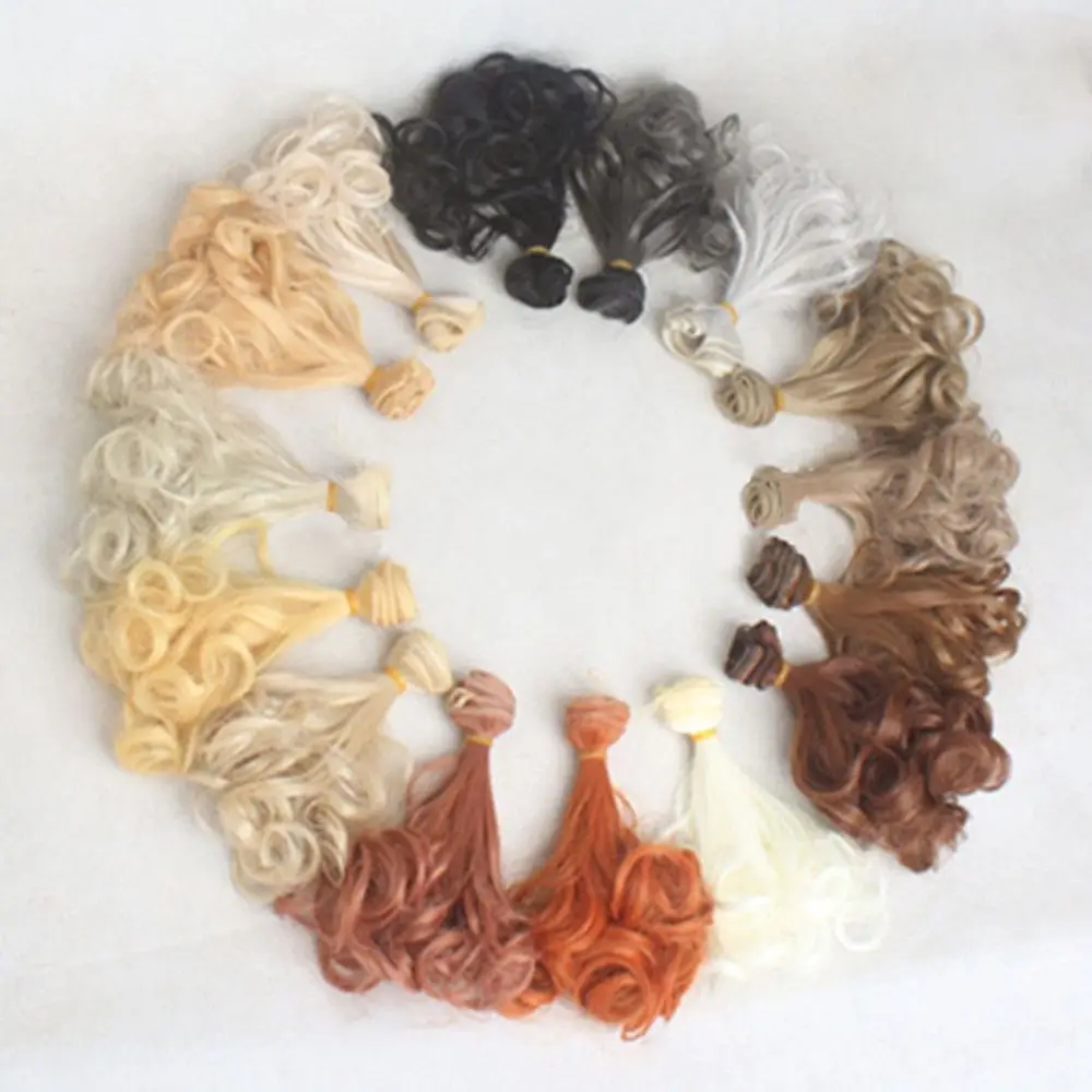 Accessori per bambole regalo per bambini per estensioni dei capelli ricci BJD SD parrucche per capelli fai da te trame per capelli fibra di calore