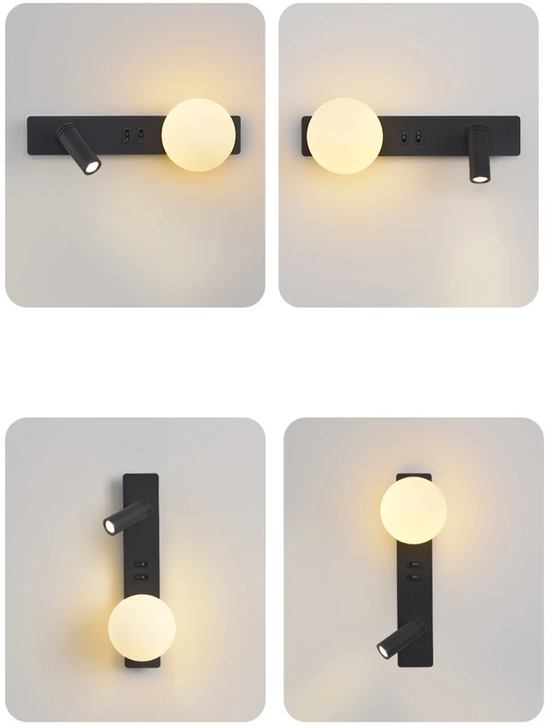 White Acrylic Ball Wall Light G9 Bulb 3000K