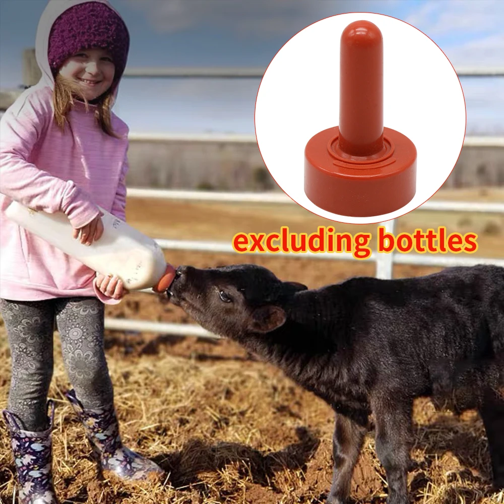 1 Pc Calves Nipple Pet Special Rubber Baby Nipple Calf Feeding Bottle Red Soft Nipple Wholesale