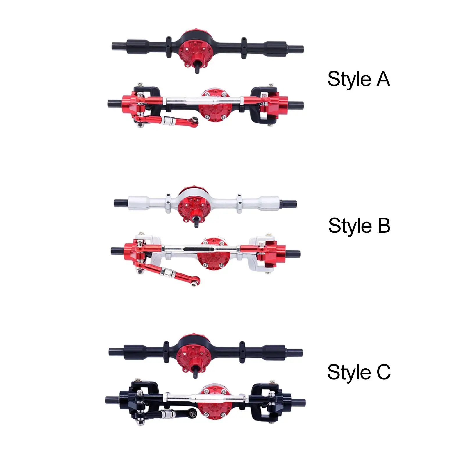 

1:16 Front and Rear Axle Replace Parts RC Car Metal DIY Accs Convenient Bridge Shaft Complete Set Accessory for C14 B36 B16