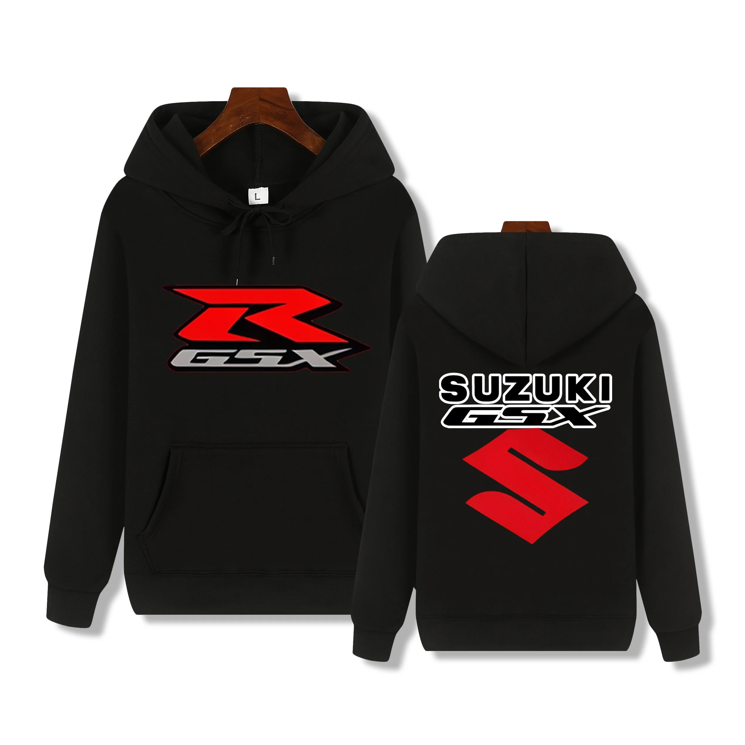 

Suzuki men's hooded sweatshirt autumn and winter fashion personality printing outdoor quality sports long-sleeved warm pullover