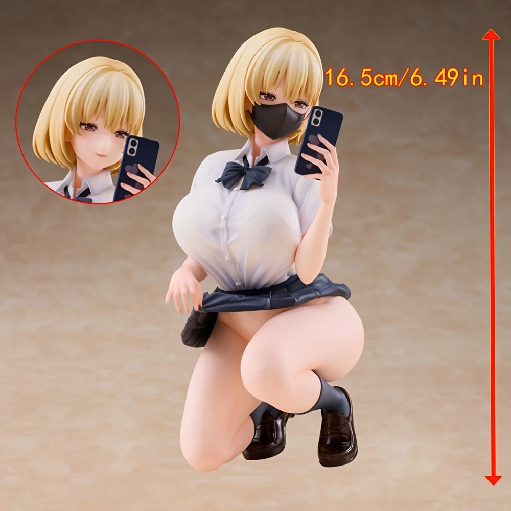 14cm Key-animator Yuanzi Anime Figure Mask Selfie Cute Sexy Figure Anime Nsfw Beauty Girl Peripherals Action Figures Gift Toys