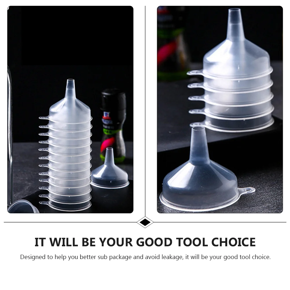 

30Pcs Plastic Liquid Funnels for Essential Oils Lotion Filling Mini Transferring Funnel Kit No Spill Design