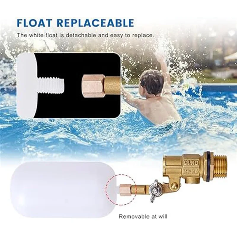 

A31Z-1/2-дюймовый поплавковый клапан, поплавковый клапан для воды для автоматического заполнения поплавкового клапана для пруда, для резервуаров для скота, аквариумов