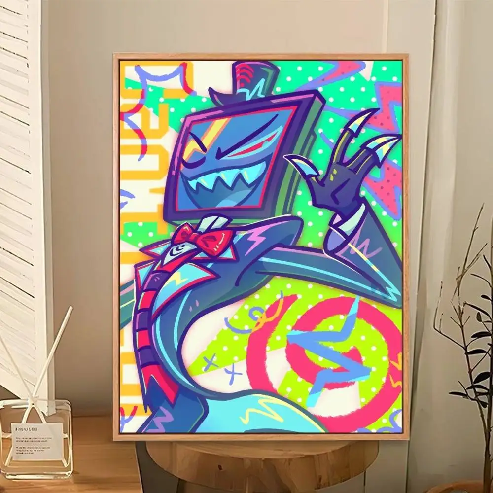 H-Hazbin VOX H-Hotel Trust Us Poster Perfect Space Sticker Self Adhesive for Office Home Theater Wall Art Decor Fancy Gift