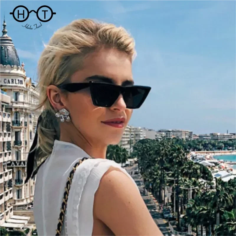 2023 new brand HARKO sunglasses Square glasses Personalized cat eyes Colorful sunglasses sunglasses uv400 for women men