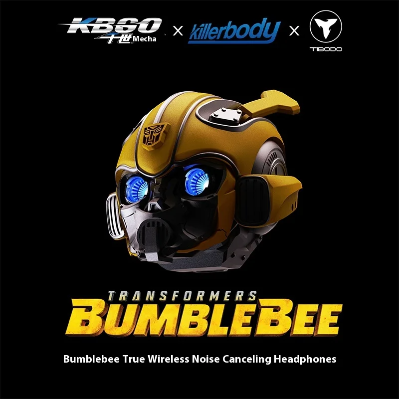 Auriculares Bluetooth Killerbody Bumblebee con regalo de estatuilla de aleación con reducción activa de ruido inalámbrica