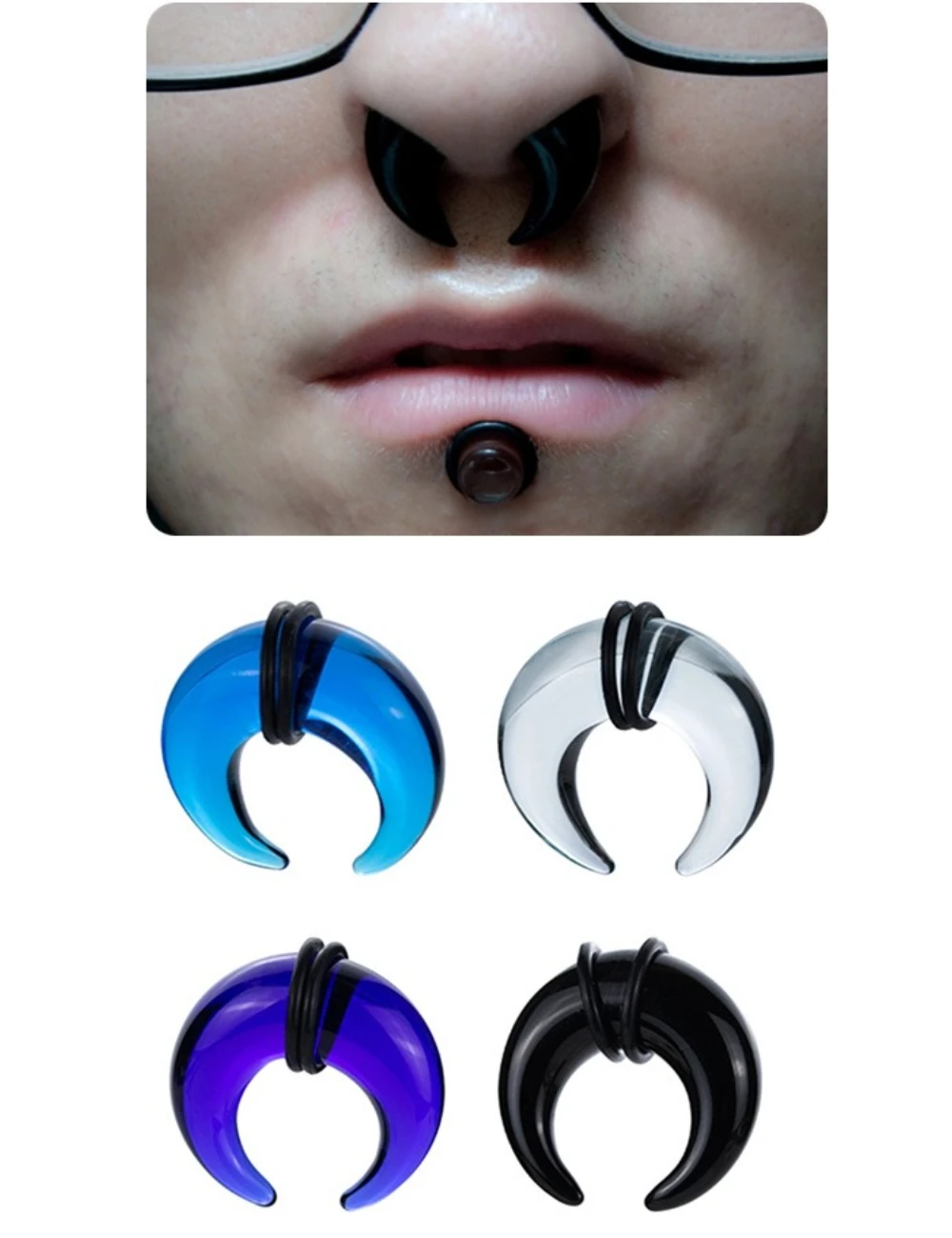 Glass C-Shaped Ear Stretching Expander