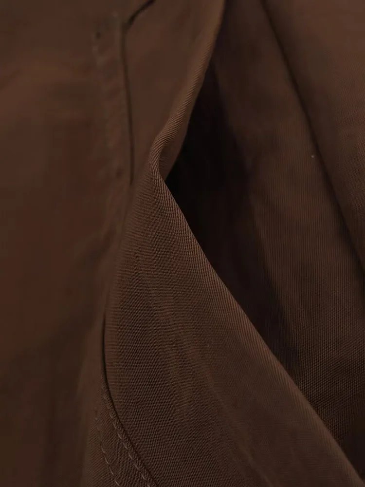 

HH женские осенние куртки с однотонным воротником-стойкой и длинными рукавами, пуговицами, карманами на шнуровке на молнии, женские модные уличные пальто в стилеweer