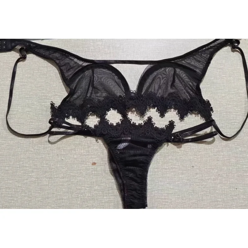 Sexy Dessous für Damen, Unterwäsche-Set, durchsichtiger Spitzen-Body, Babydoll-Nachtwäsche – Detail 8