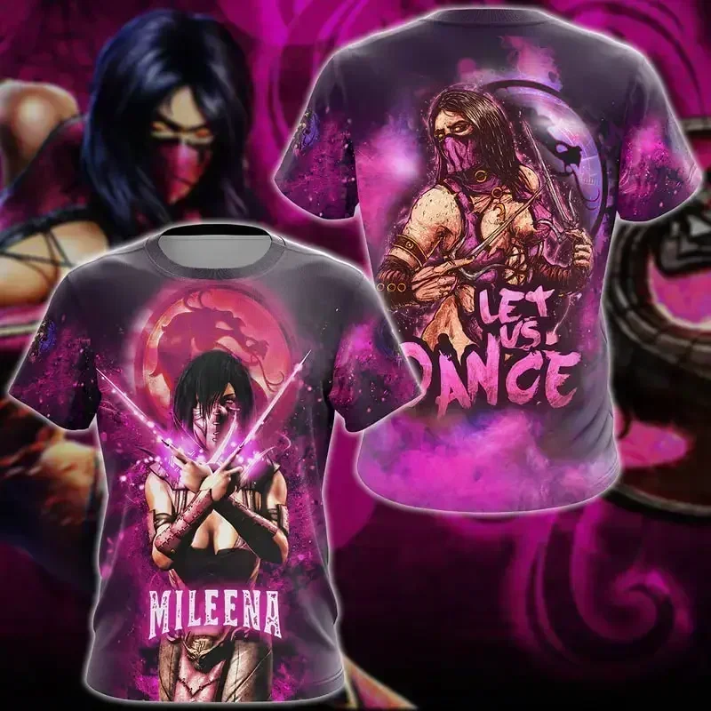 لعبة شعبية مورتال كومبات تي شيرت ثلاثية الأبعاد طباعة الشارع الشهير الرجال النساء موضة المتضخم قصيرة الأكمام تي شيرت الاطفال تيز القمم الملابس #4