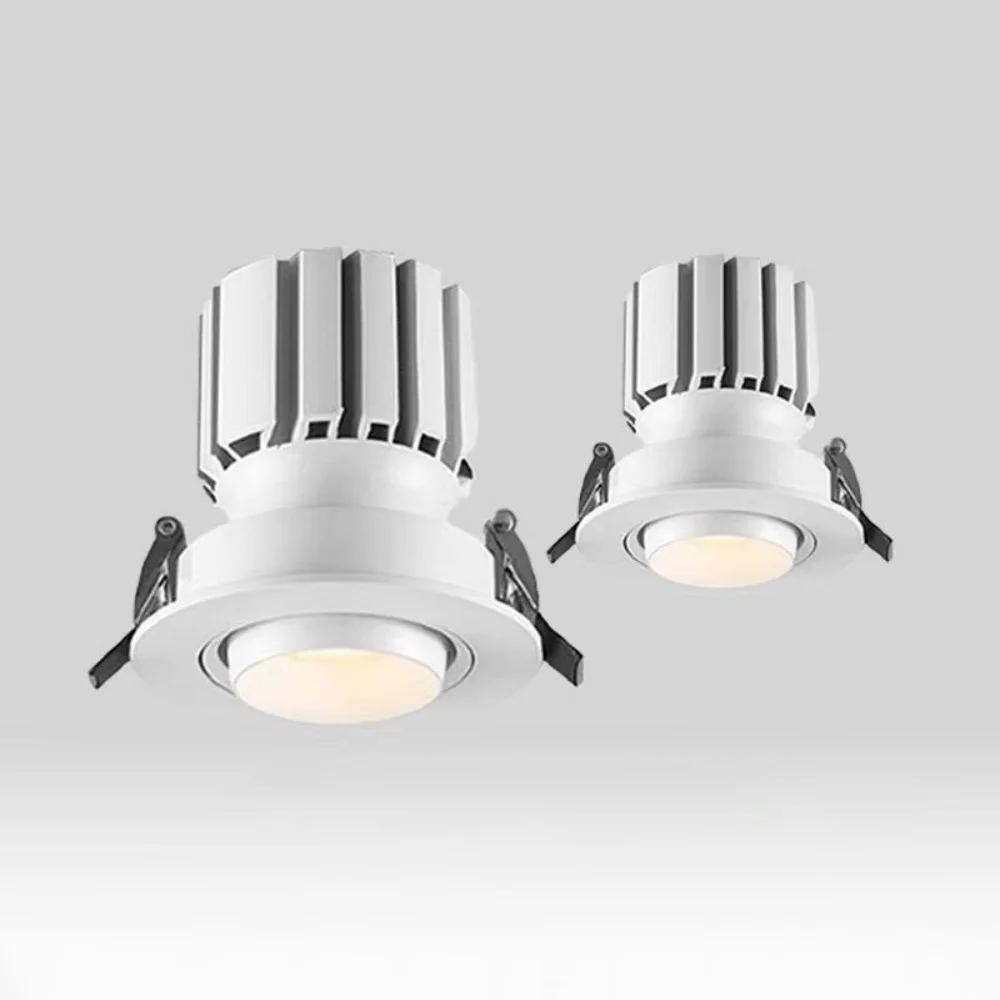 

LED dimmable 360 degree rotating ceiling embedded spotlight 30W 400W 50W AC 110V/220V commercial indoor lighting
