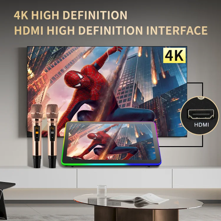 Magic Sing 4K Karaoke Player With Million Songs Library & DSP Sound Adjustment Jukebox Machine & Wireless Microphone
