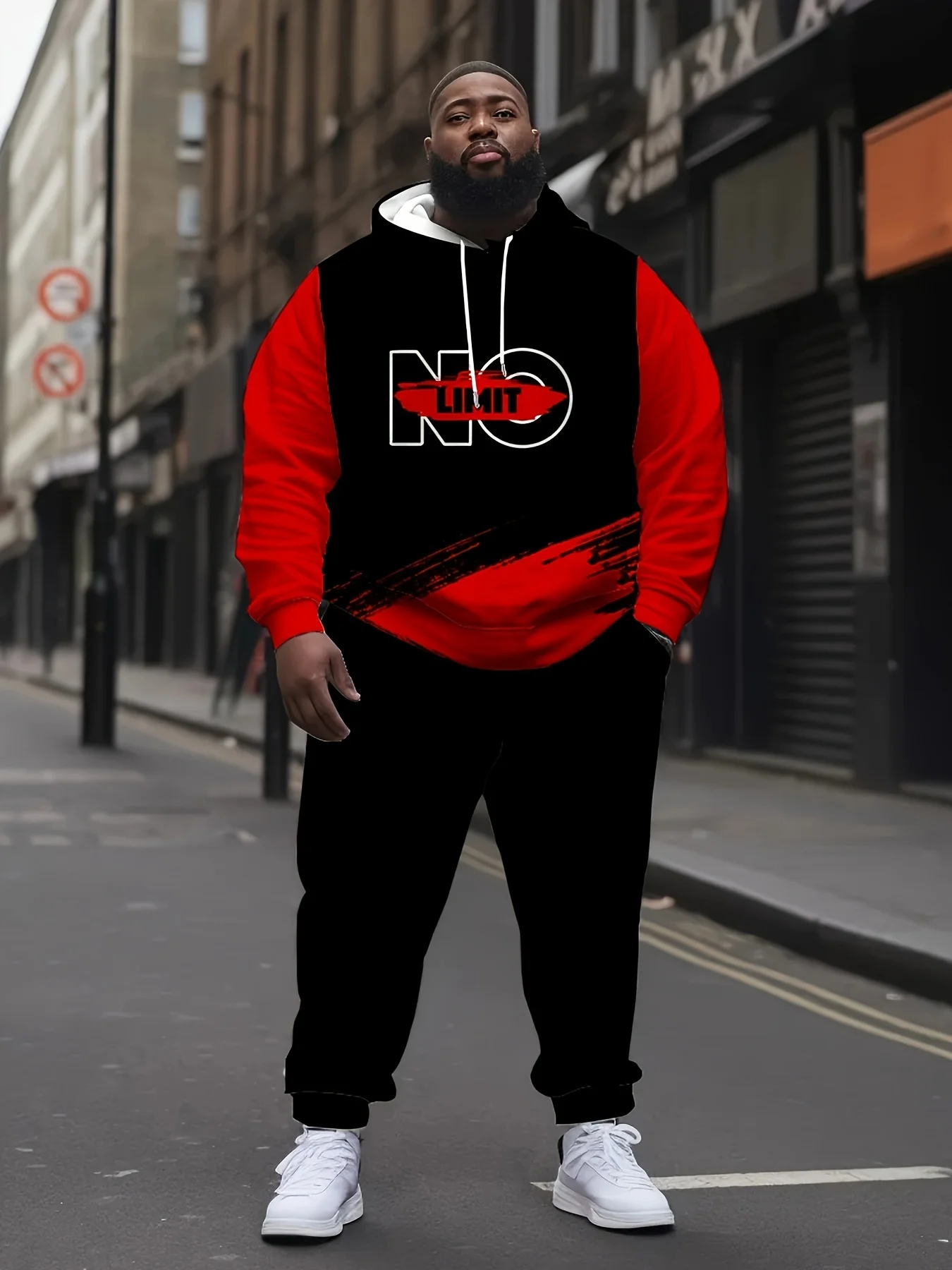 

2025 Hot Autumn and Winter Men's Casual Hoodie Set Fashionable Simple Color Matching Printing Sports Trend Comfortable Warm Suit