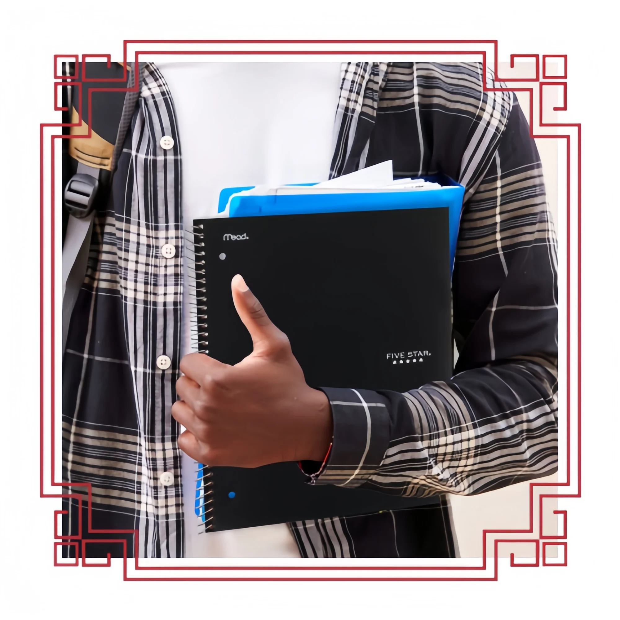 

Блокнот на спирали + приложение для учебы, 5 предметов, линейная бумага для колледжа, 8-1/2 x 11 дюймов, 200 листов, для прокачки чернил, водостойкая обложка