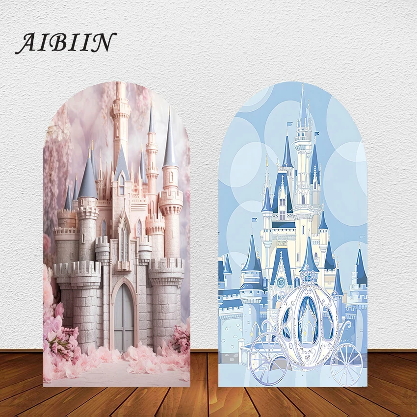 

AIBIIN Castle Backdrop Arch Doubleside Birthday Wedding Party Decoration Customizable Photography Background Decorations