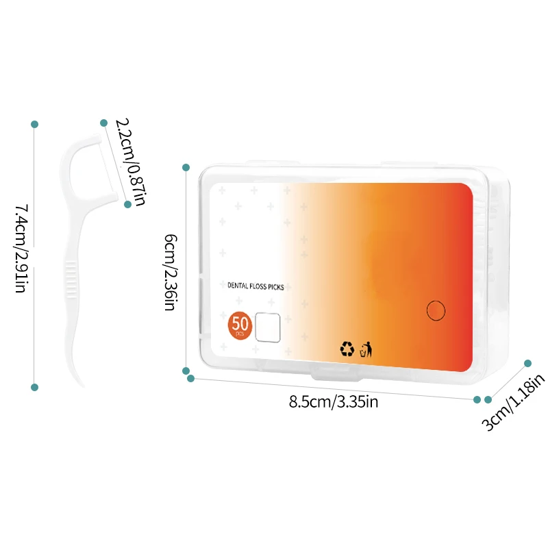 500/250/50PCS - Smooth Floss Rod - Cleaning interdental gaps and oral care