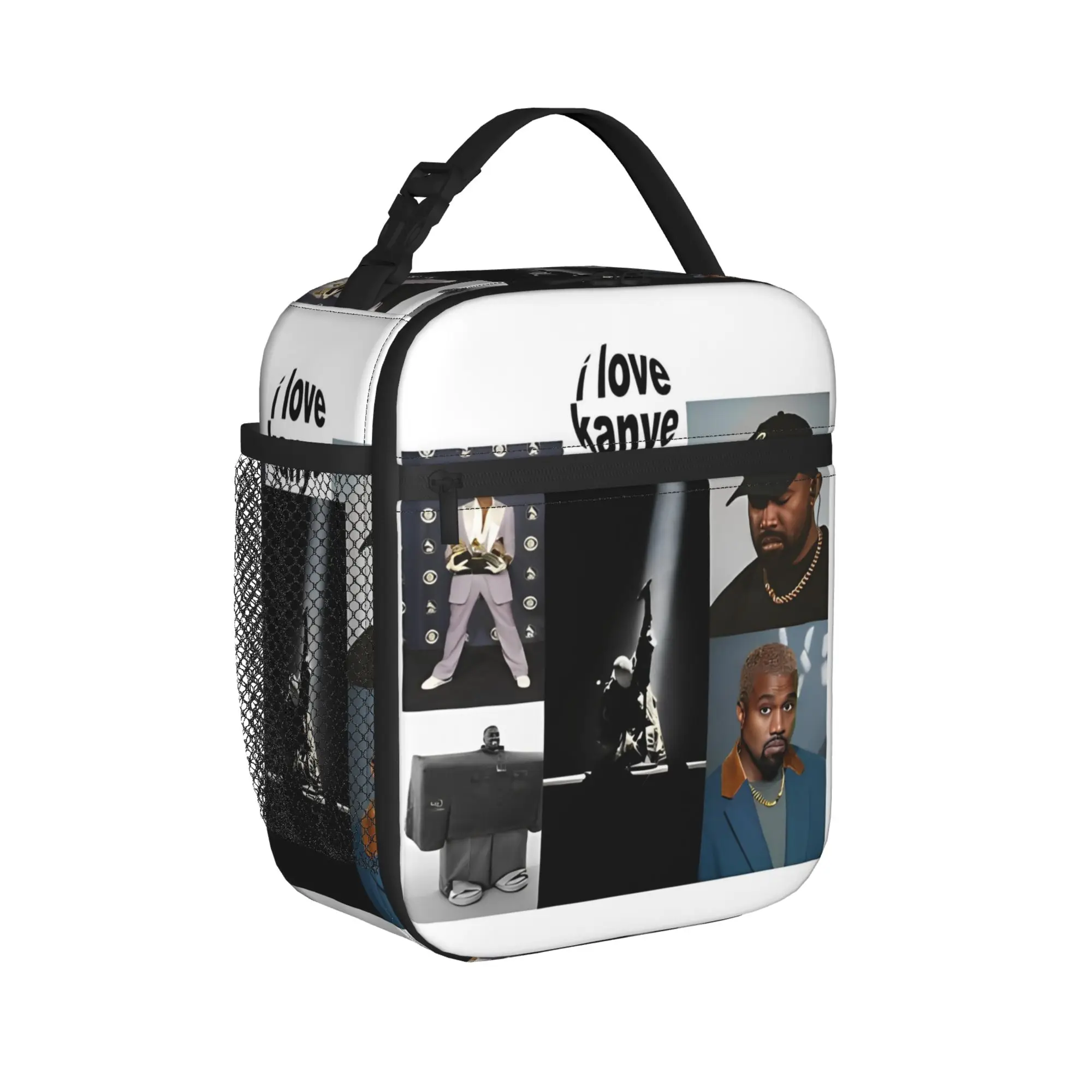 Kanye West Rock Insulated Lunch Bag Meme Hip Hop Rap Style Lunch Container Cooler Bag Lunch Box Tote College  Outdoor Men Women