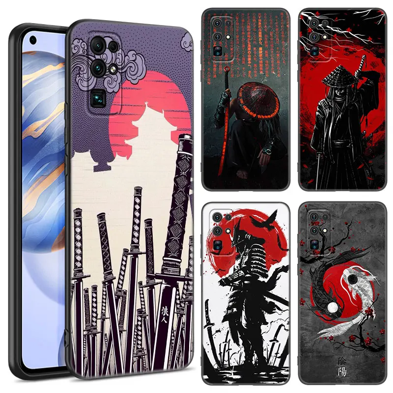 Red Sun Japanese Anime Black Phone Case For Honor 70 90 Lite X40 GT X50 i X5 Plus X6A X6S X7A X8A X8B X6 X7 X8 X9 4G X9A X9B 5G