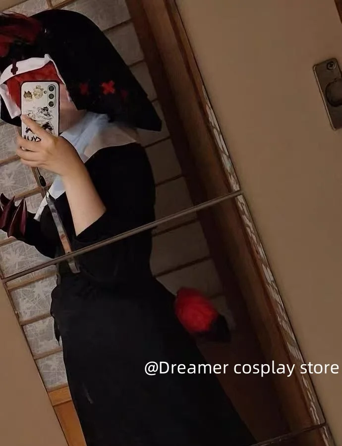 Anime Radio Demon Tail Cosplay Alastor Props Red Black Faux Fur Tails Plush Fox Cat Halloween Accessories