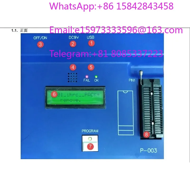 1 piece suitable for PADAUK PDK5S-P-003C OTP/MTP MCU Programmer Offline USB Burner Writer